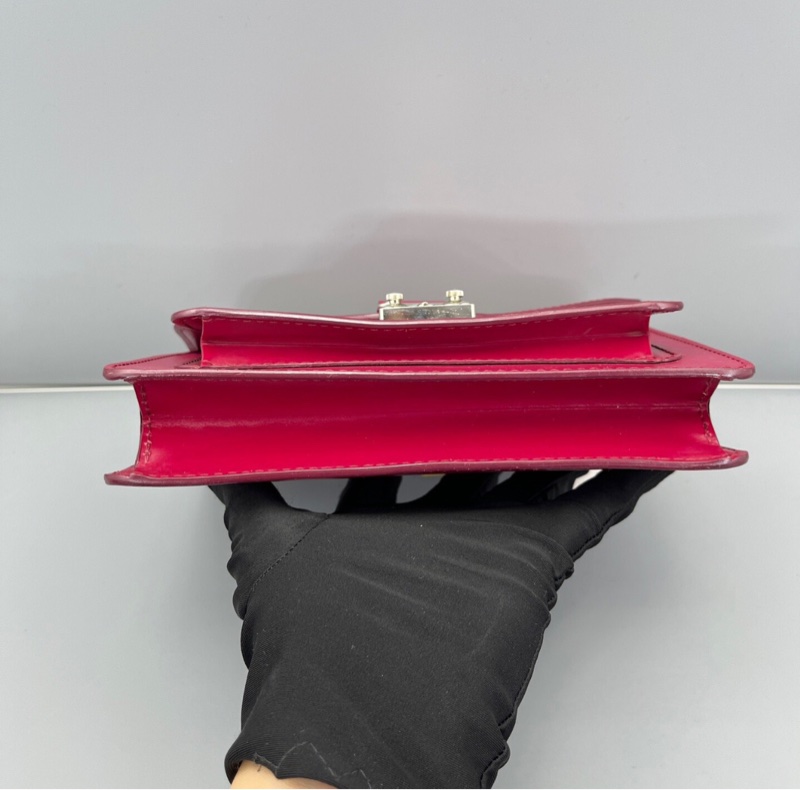 【稀有獨特✨適合新年❤️全網最便宜】LV蒙梭郵差手提包水波紋紫紅色 可單肩斜挎-4