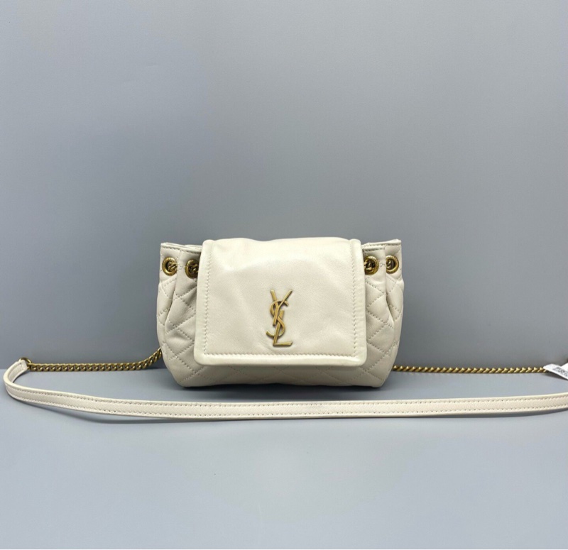 【93%新✨精緻百搭✨全網最優惠】YSL Nolita Mini 白金鏈條迷你包｜單肩｜斜揹｜手提-1