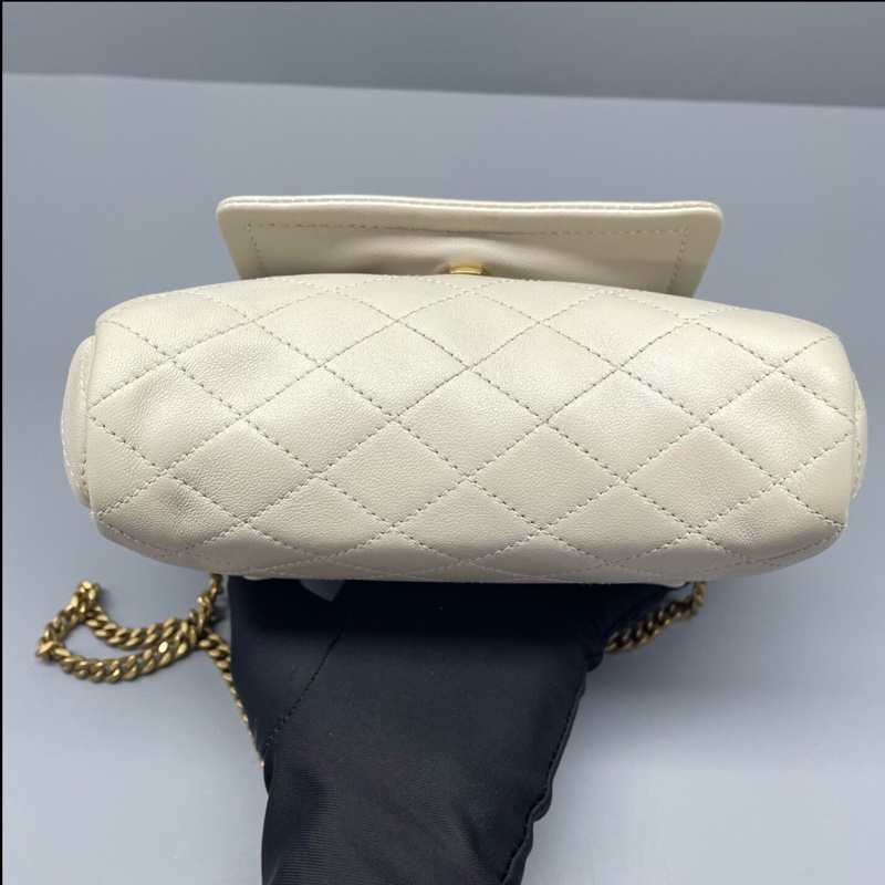 【93%新✨精緻百搭✨全網最優惠】YSL Nolita Mini 白金鏈條迷你包｜單肩｜斜揹｜手提-7