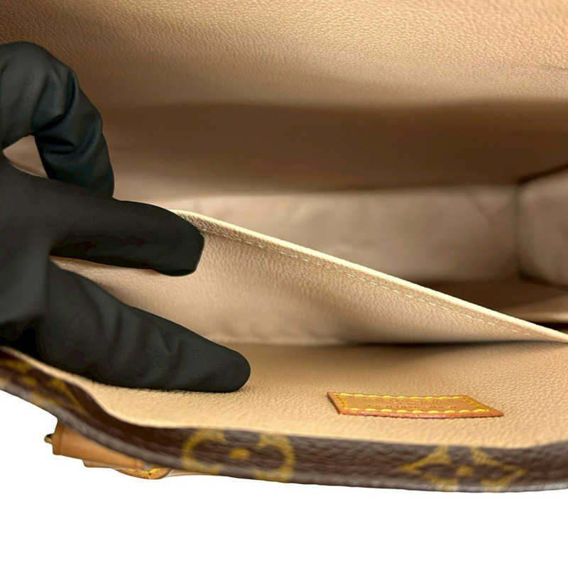 路易威登 Sac Plat Monogram 皮革手提包，棕色，32372-9