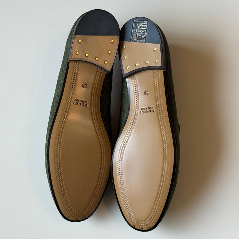 914intheair精品代購『全新閒置』古馳Gucci 馬銜釦GG提花樂福鞋平底鞋38-6