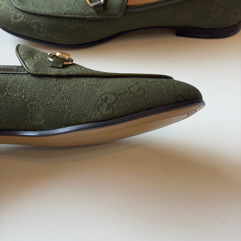 914intheair精品代購『全新閒置』古馳Gucci 馬銜釦GG提花樂福鞋平底鞋38-9