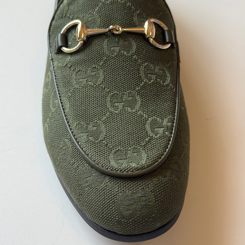 914intheair精品代購『全新閒置』古馳Gucci 馬銜釦GG提花樂福鞋平底鞋38-17