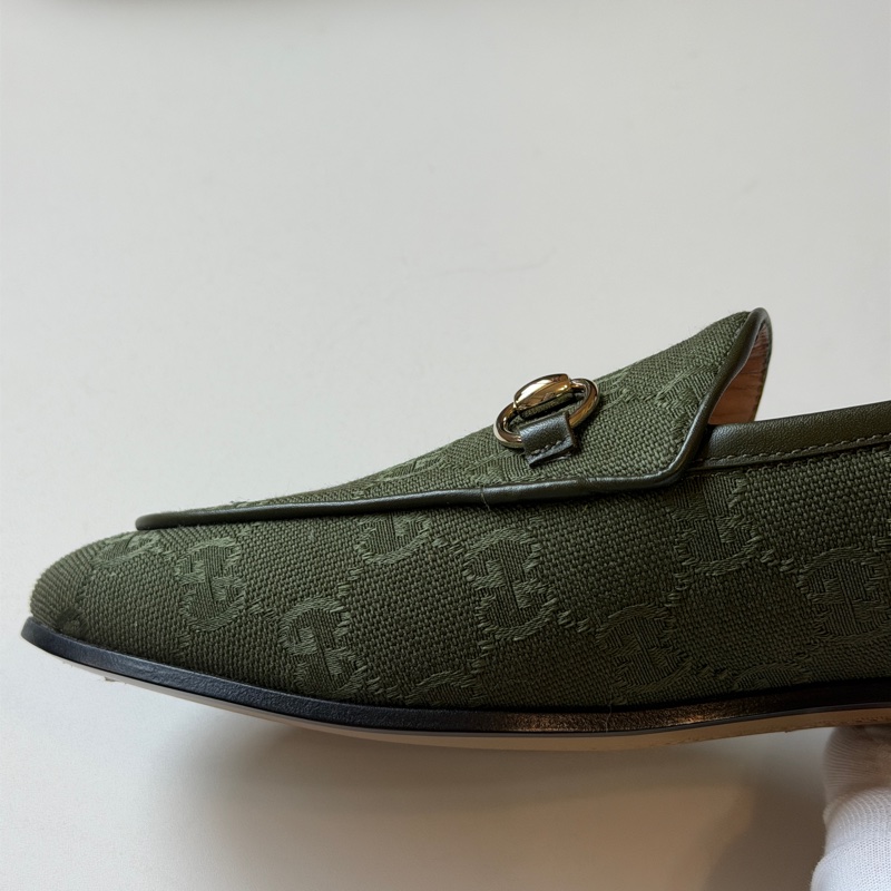 914intheair精品代購『全新閒置』古馳Gucci 馬銜釦GG提花樂福鞋平底鞋38-21