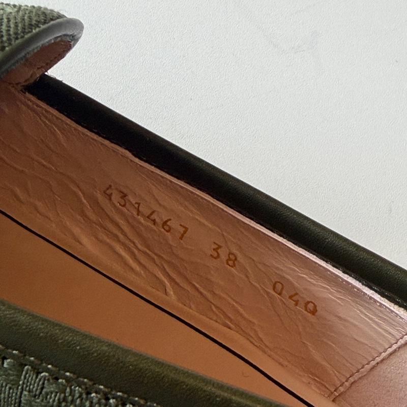 914intheair精品代購『全新閒置』古馳Gucci 馬銜釦GG提花樂福鞋平底鞋38-25
