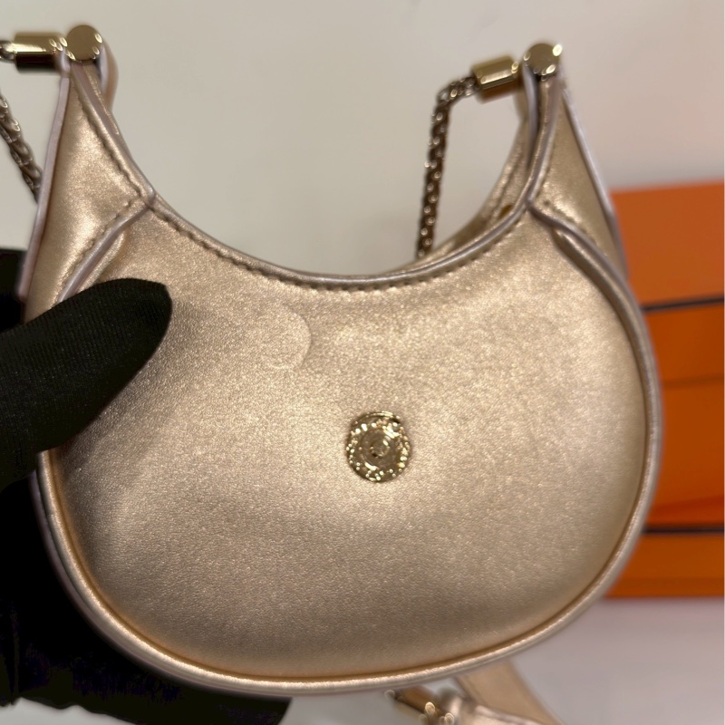 高級感🈵低價出❤️‍🔥Bvlgari寶格麗香檳色珠光蛇頭hobo單肩手提斜挎包🐍-8