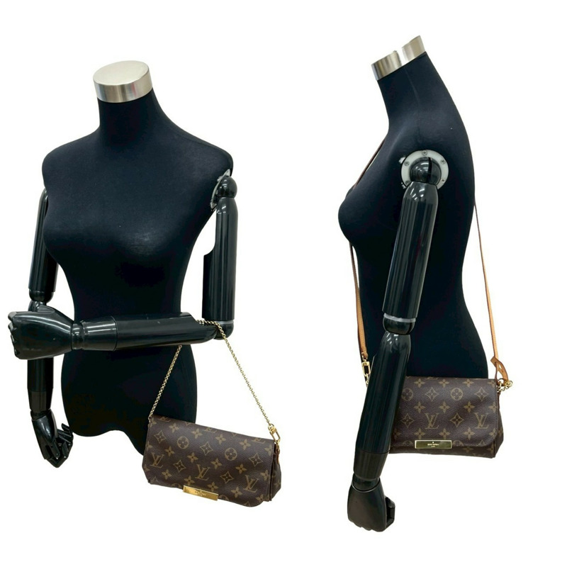 路易威登 Favorite PM Monogram 皮革兩用手提包/單肩包，棕色，f2131-1