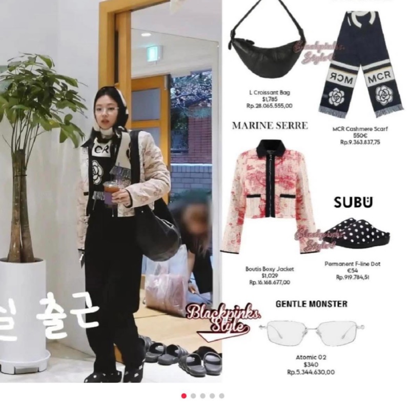 買到賺到,最後一條Black Pink Jennie 24A曼徹斯特秀場贈品圍巾✨ CHANEL 金球方胖18 黑金-7