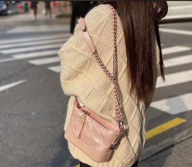 【96新 ✨ 全網最低價！】Chanel 香奈兒 櫻花粉色 流浪包 小號 斜挎包 （買前聯繫客服查詢庫存❤️）-1