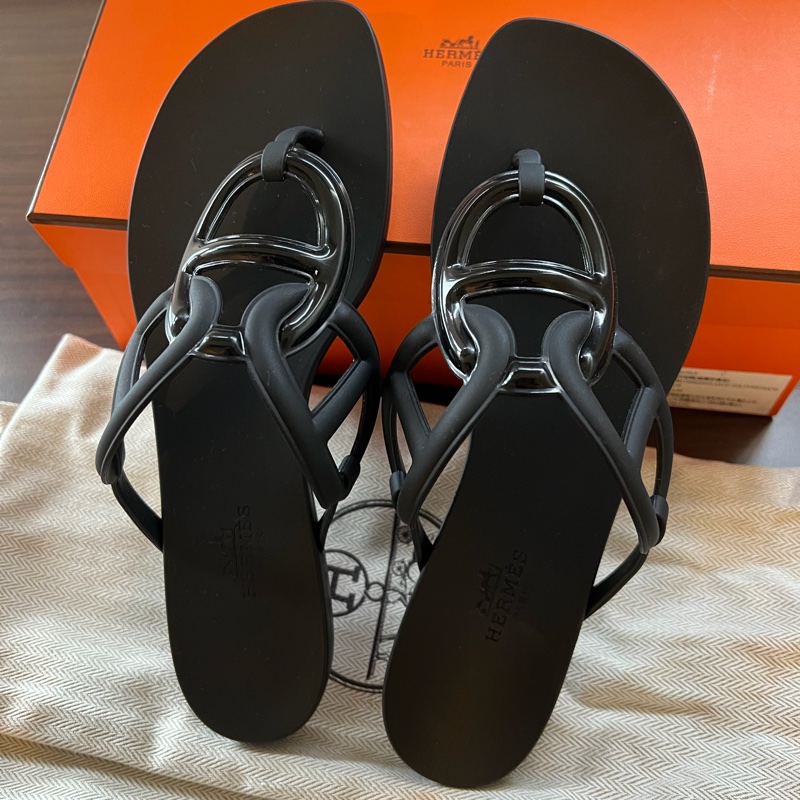 愛馬仕Hermes 豬鼻拖鞋-4