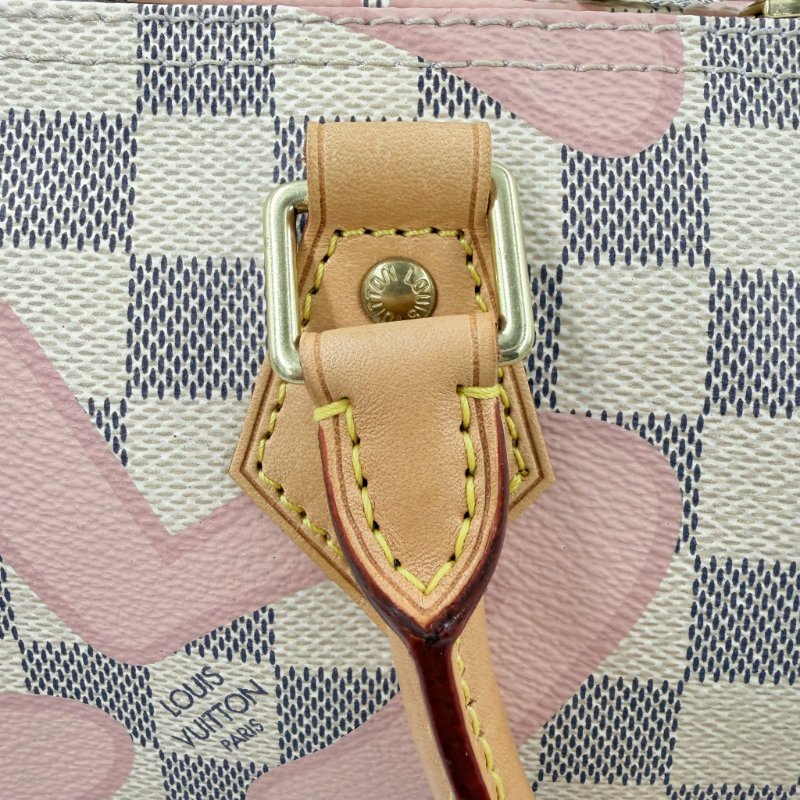 Louis Vuitton - 白色棋盤格粉色印花speedy30cm-12