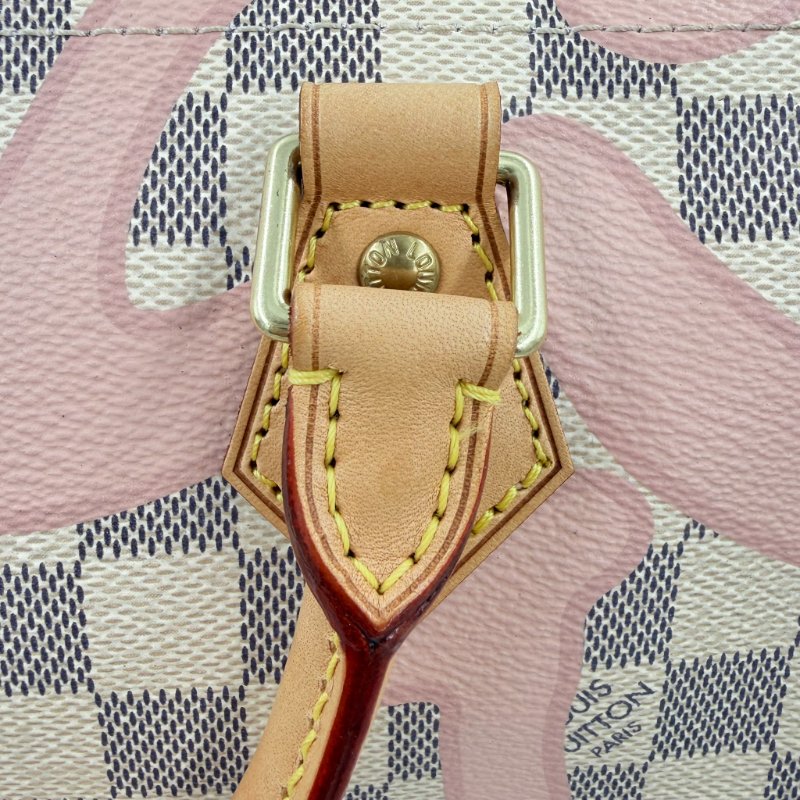 Louis Vuitton - 白色棋盤格粉色印花speedy30cm-13