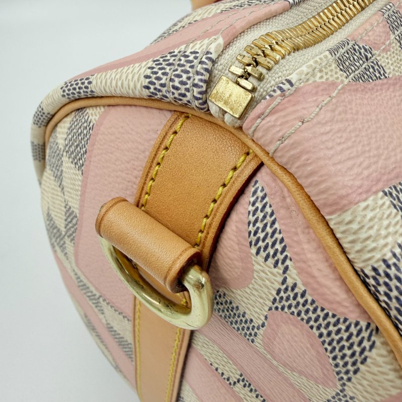 Louis Vuitton - 白色棋盤格粉色印花speedy30cm-18