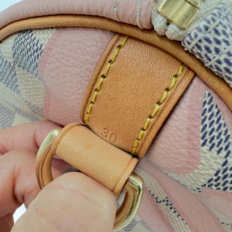 Louis Vuitton - 白色棋盤格粉色印花speedy30cm-20
