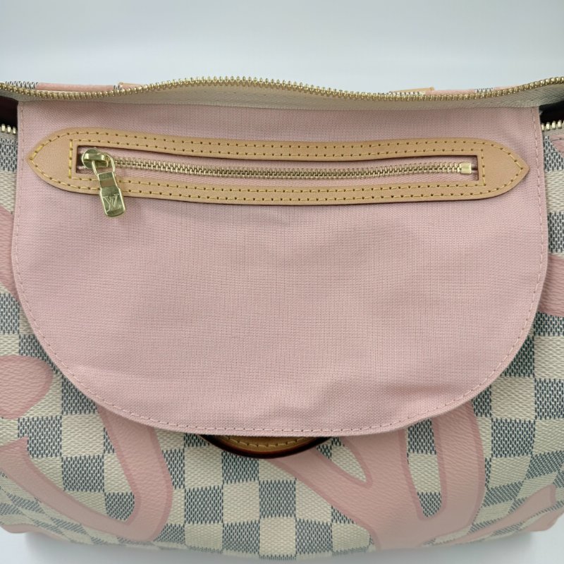 Louis Vuitton - 白色棋盤格粉色印花speedy30cm-21
