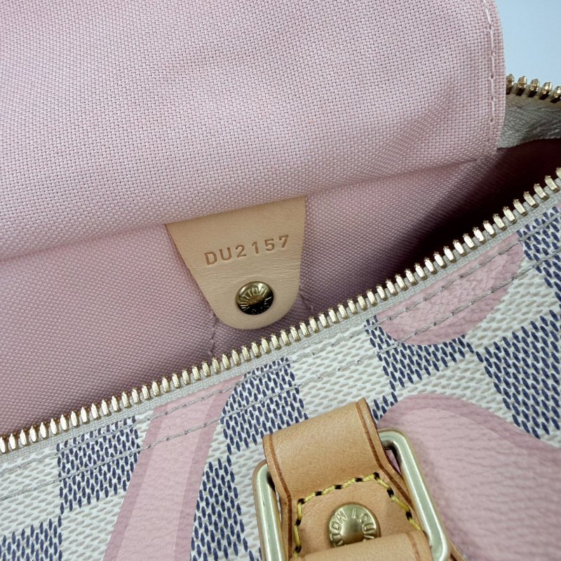 Louis Vuitton - 白色棋盤格粉色印花speedy30cm-23