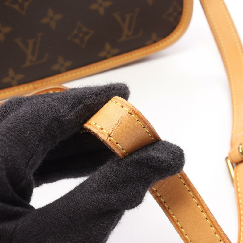 路易威登 Sologne 單肩斜背包 M42250 Monogram 帆布 棕色 二手-5