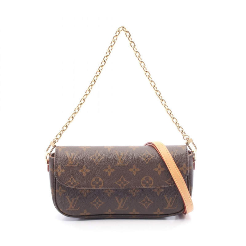 路易威登 (LOUIS VUITON) 鏈條皮夾 Ivy 單肩手提包 M81911 Monogram 帆布 二手-0