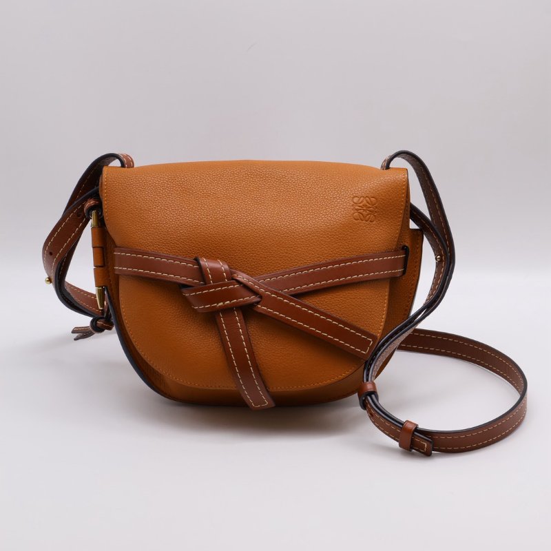 LOEWE Gate馬鞍包 - 中號焦糖棕-0