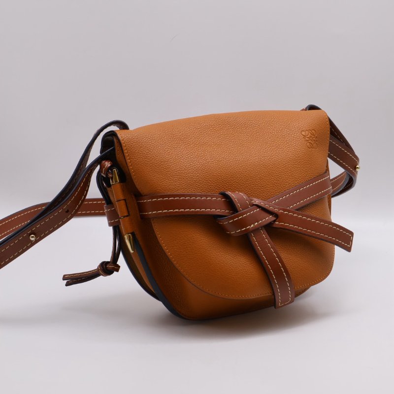 LOEWE Gate馬鞍包 - 中號焦糖棕-9