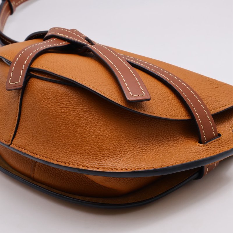 LOEWE Gate馬鞍包 - 中號焦糖棕-12