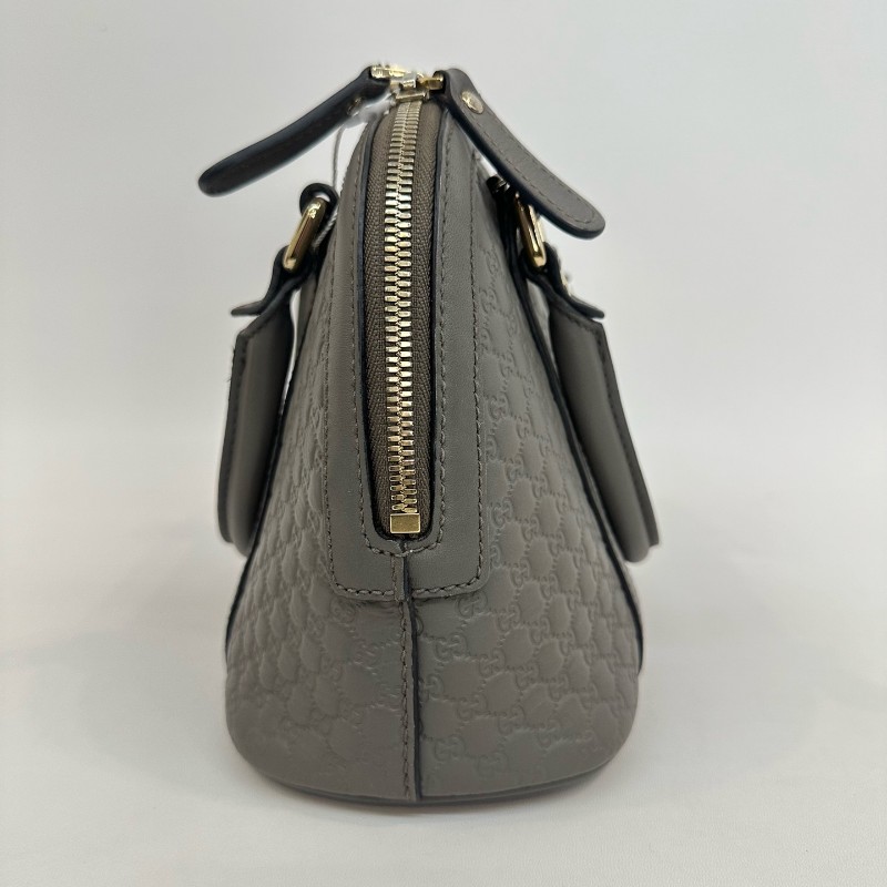 Gucci 灰色貝殼滿印壓紋小號肩背包-3