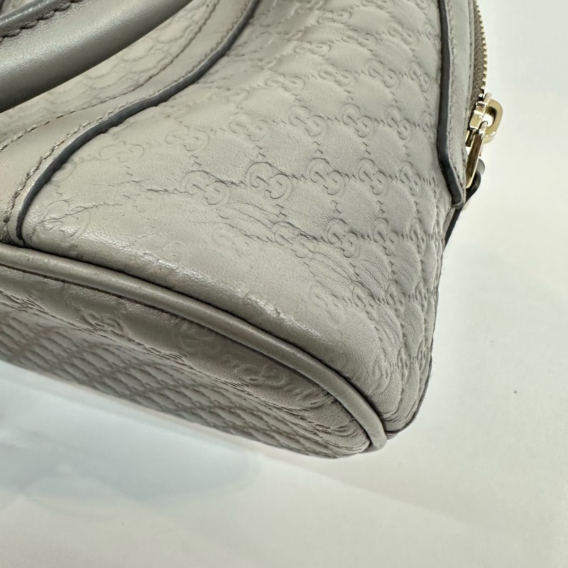 Gucci 灰色貝殼滿印壓紋小號肩背包-10
