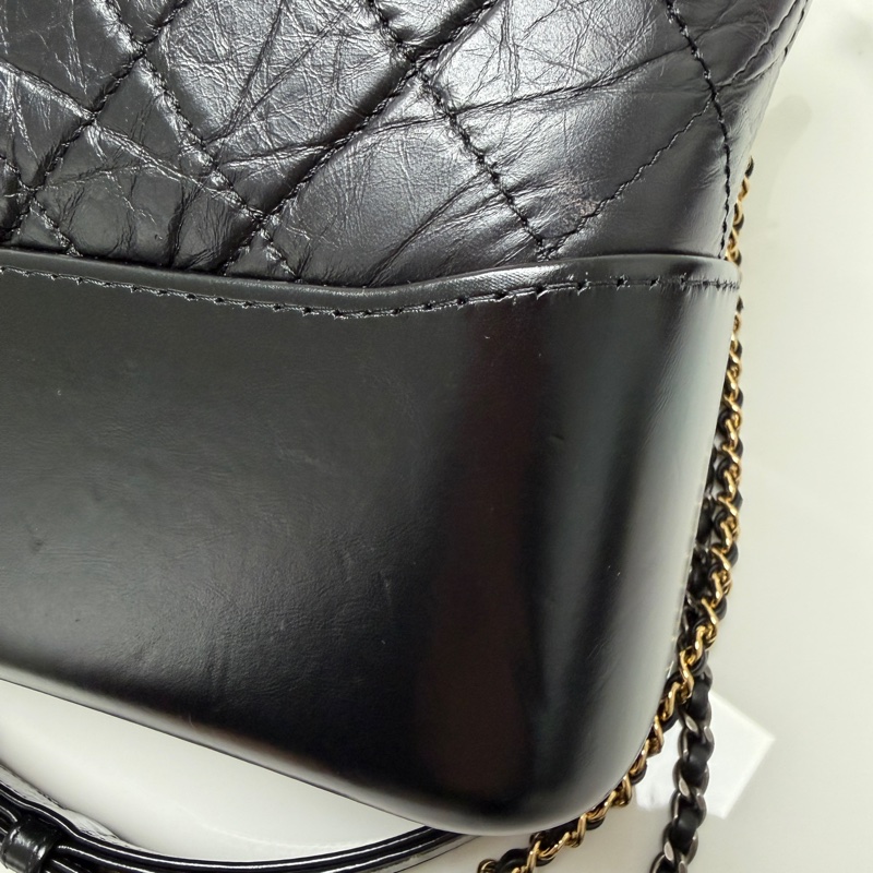 二手Chanel黑色流浪中號 Gabrielle Hobo-3