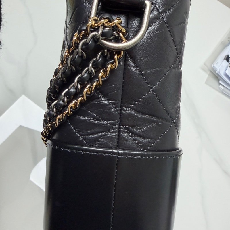 二手Chanel黑色流浪中號 Gabrielle Hobo-9