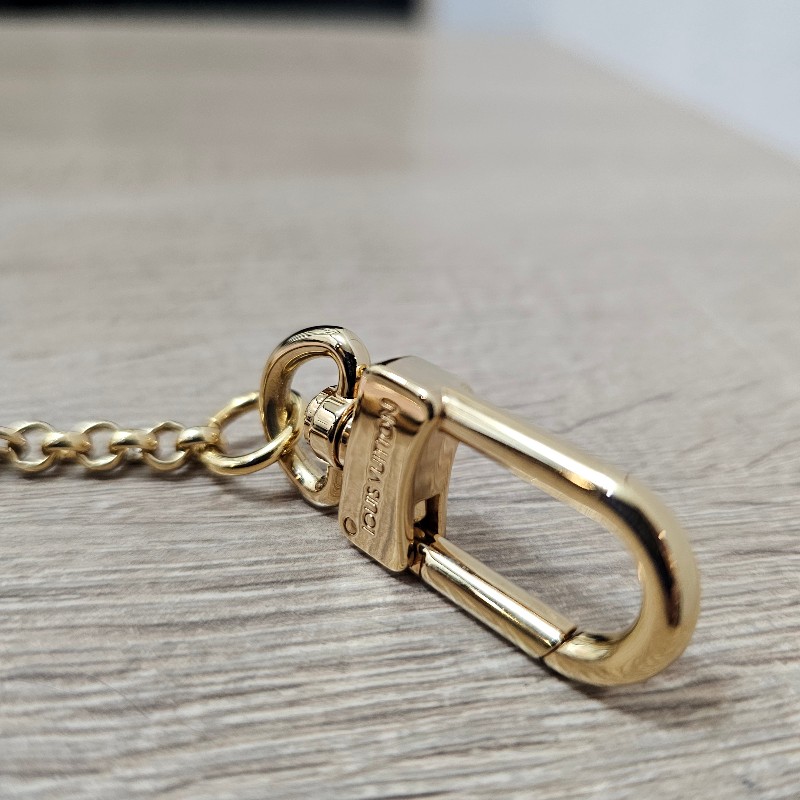 [年終好看吊飾福利出🧧] LV金色老花粉色雙面條紋掛飾-10
