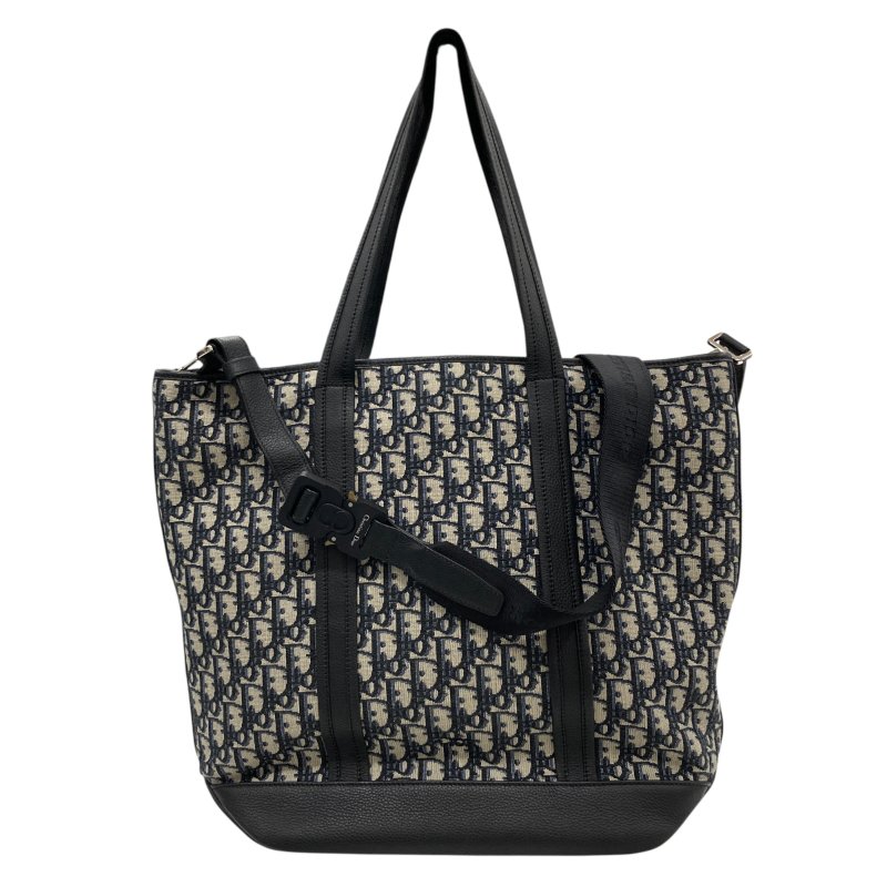 DIOR 迪奧 OBLIQUE LOGO 緹花 肩背托特包 灰色老花-0