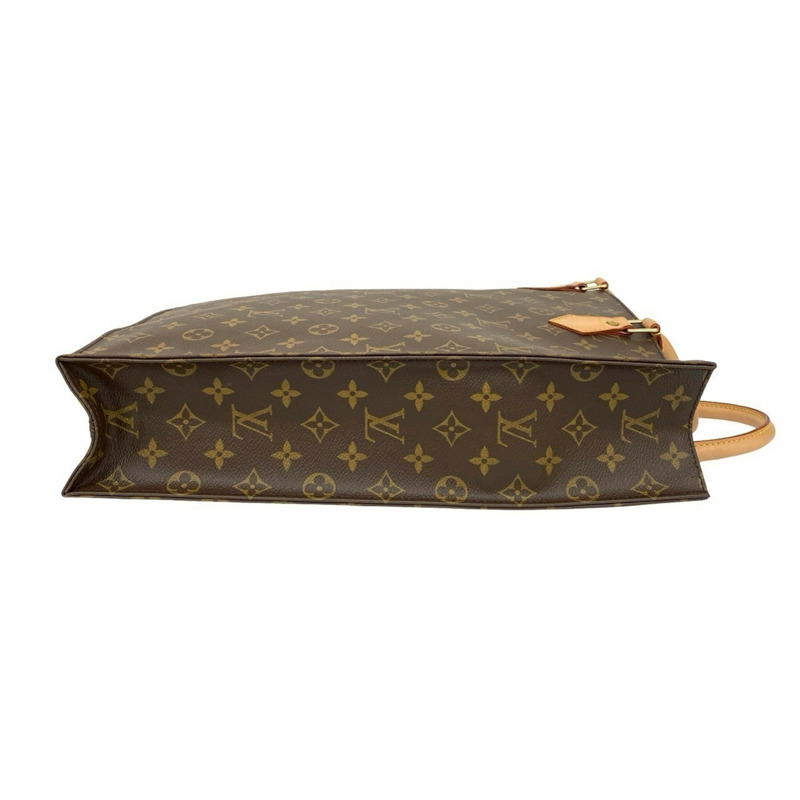 路易威登 Sac Plat Monogram 皮革手提包 棕色 68188-5