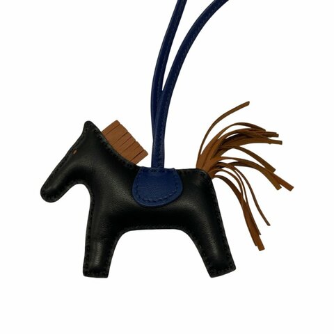 HERMES 愛馬仕 Rodeo MM 小羊皮 吊飾 拚色