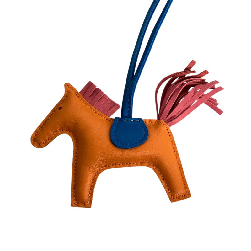 HERMES 愛馬仕 Rodeo MM 小羊皮 吊飾 拚色-0