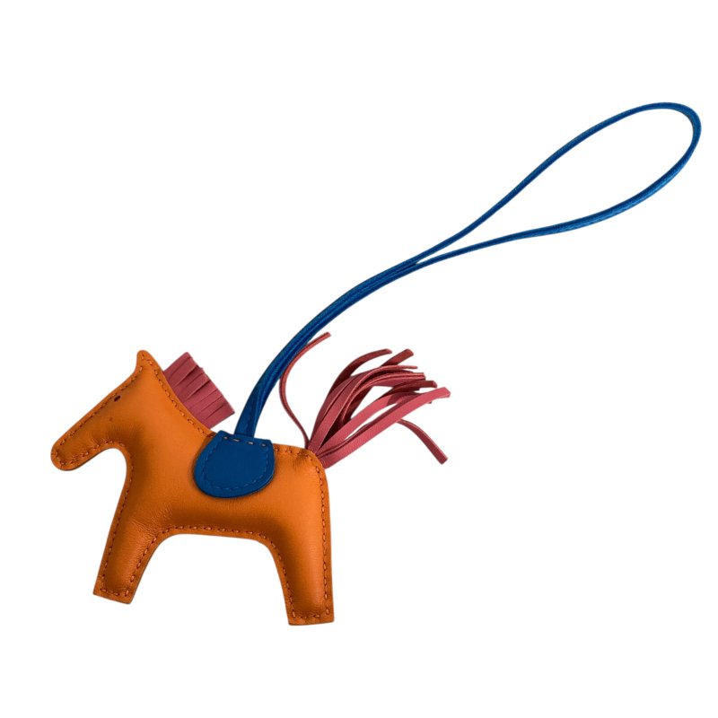 HERMES 愛馬仕 Rodeo MM 小羊皮 吊飾 拚色-4