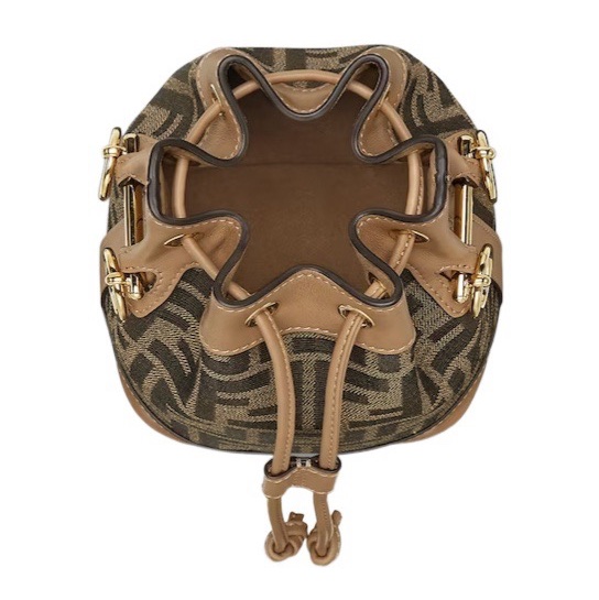 Fendi 女士 迷你Mon Tresor水桶單肩包均碼碼MINI、14cm*12cm*18cm-3