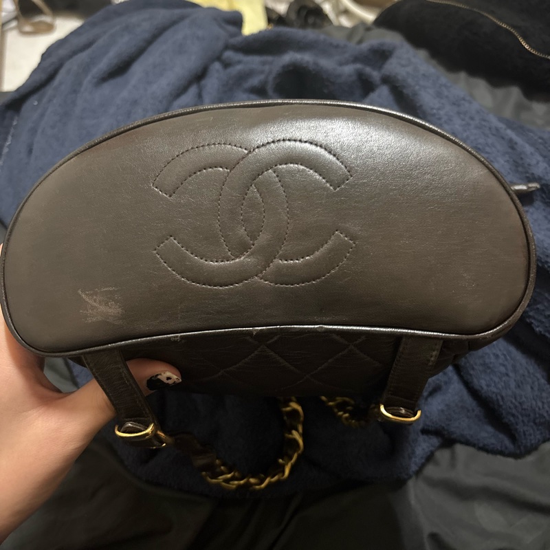 Chanel vintage Duma 可可色大號-8