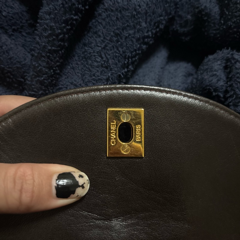 Chanel vintage Duma 可可色大號-10