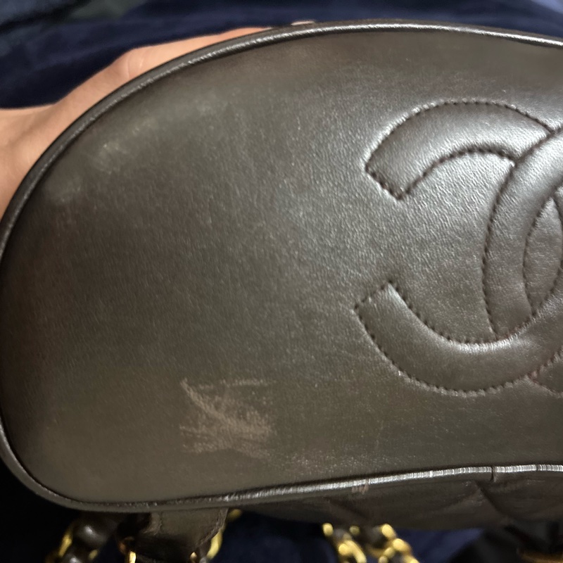 Chanel vintage Duma 可可色大號-14