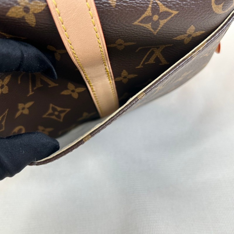 LV路易威登Saumur BB雙子星馬鞍包  經典老花 棕色塗層帆布拼牛皮 磁扣開合 肩帶可拆卸調節 手提斜挎單肩都可以 百搭實用  容量適中 日常通勤逛街都很合適-21