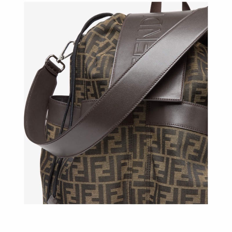 Fendi 男士 大號FF圖案抽繩雙肩包均碼碼大號、40cm*25cm*46cm-1