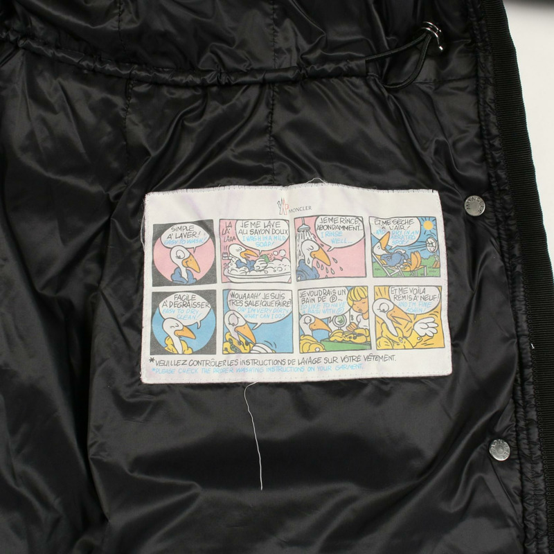 MONCLER HERMINE 羽絨外套 尼龍 黑色 二手 女款-7
