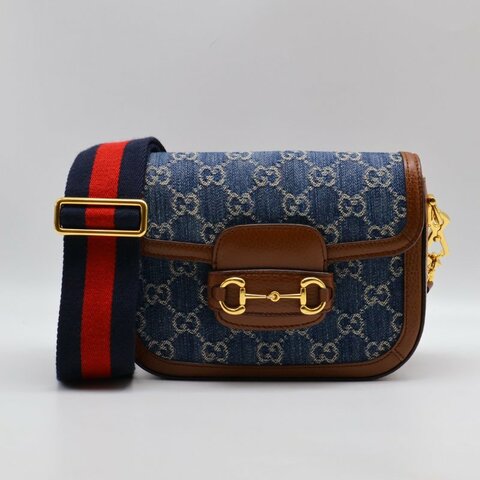 GUCCI Horsebit 1955馬銜釦馬鞍包 - mini牛仔