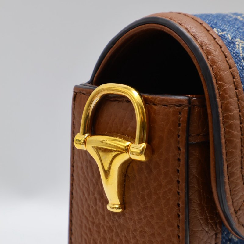 GUCCI Horsebit 1955馬銜釦馬鞍包 - mini牛仔-9