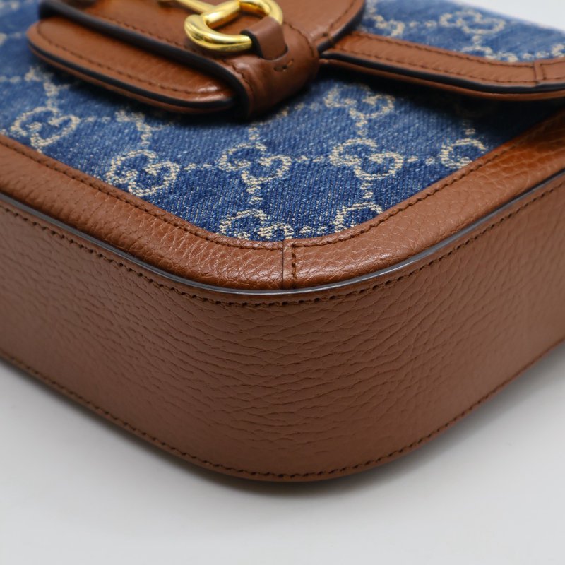 GUCCI Horsebit 1955馬銜釦馬鞍包 - mini牛仔-17