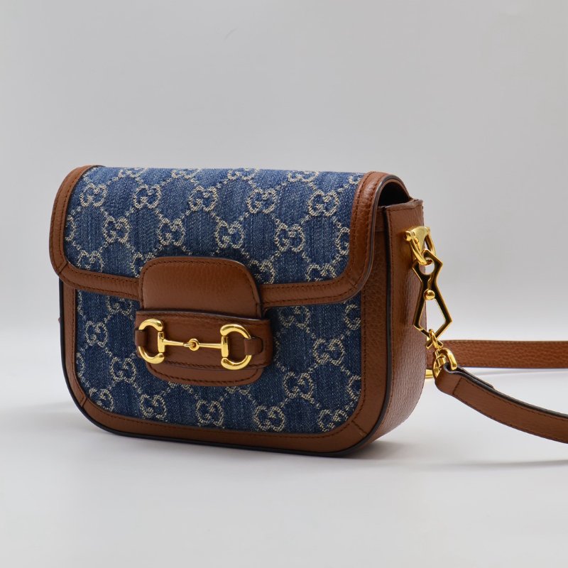 GUCCI Horsebit 1955馬銜釦馬鞍包 - mini牛仔-20
