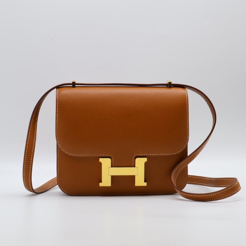 HERMES Mini constance 19 - 金棕金 Z-0