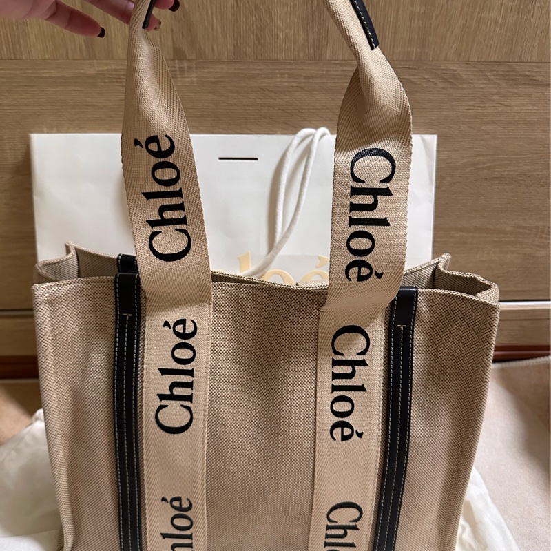 Chloe Woody 中號托特包 (海軍藍)-1