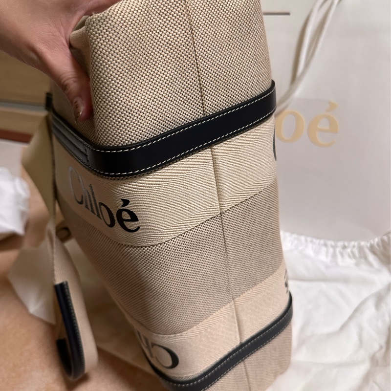 Chloe Woody 中號托特包 (海軍藍)-3