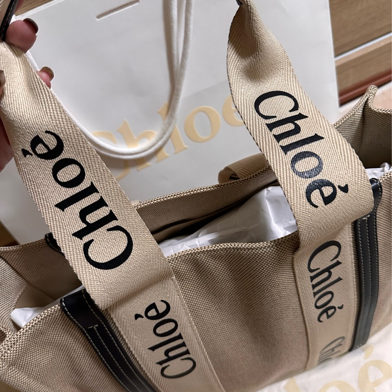 Chloe Woody 中號托特包 (海軍藍)-6